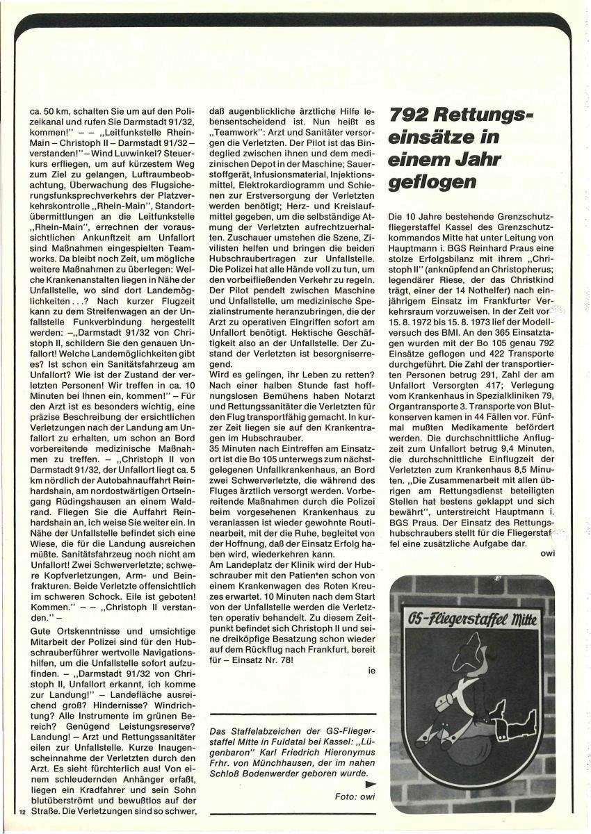 Zeitschrift des BGS 01/1974 – Seite 14
