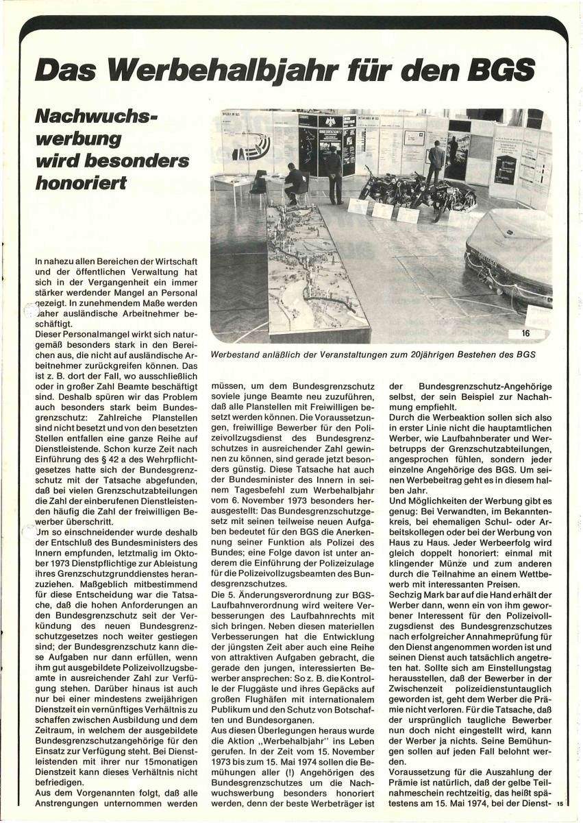 Zeitschrift des BGS 01/1974 – Seite 17