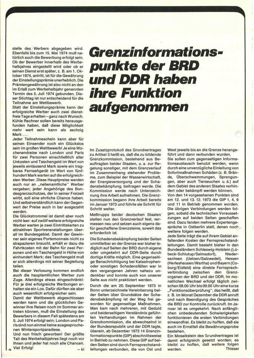 Zeitschrift des BGS 01/1974 – Seite 18
