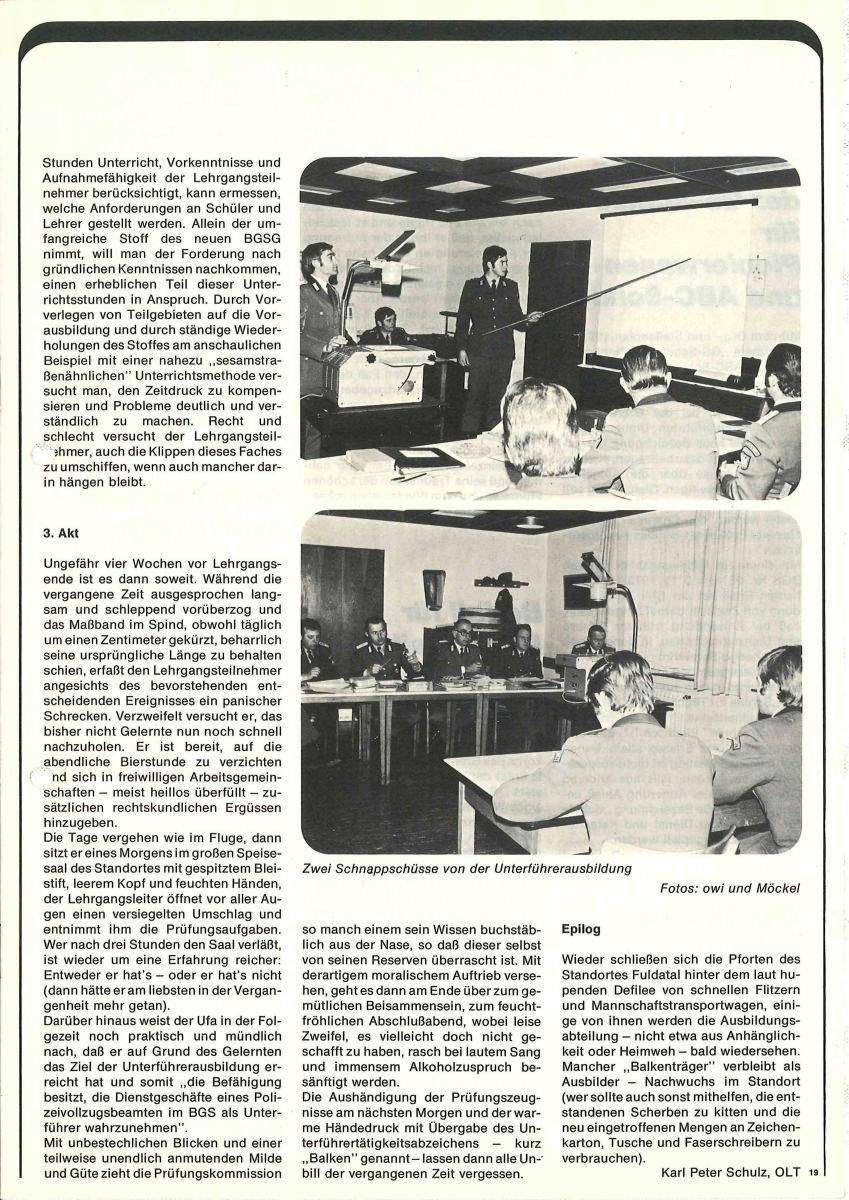 Zeitschrift des BGS 01/1974 – Seite 21