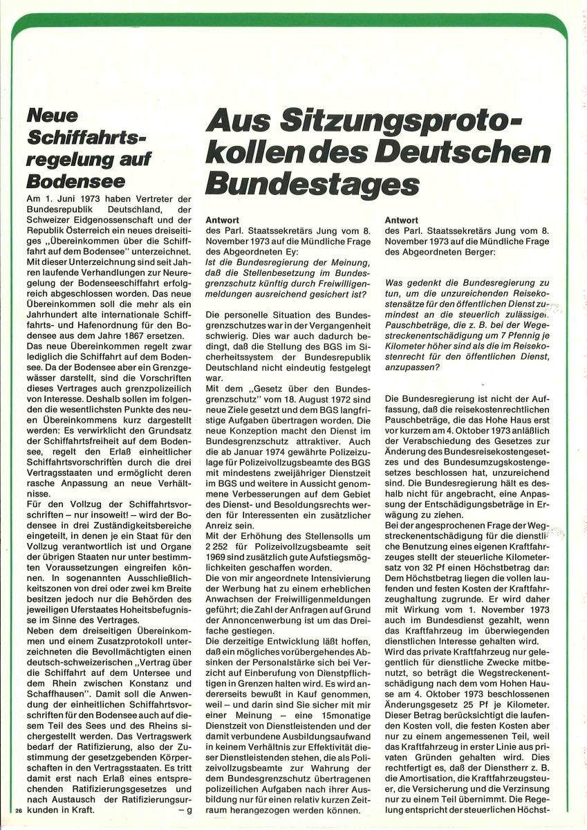 Zeitschrift des BGS 01/1974 – Seite 28