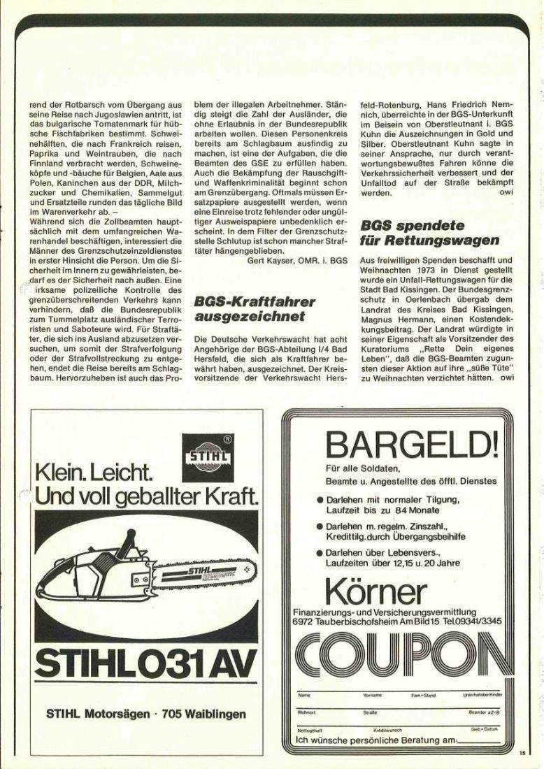 Zeitschrift des BGS 02/1974 – Seite 17