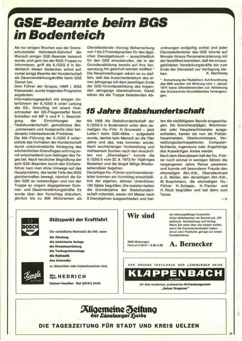 Zeitschrift des BGS 02/1974 – Seite 25