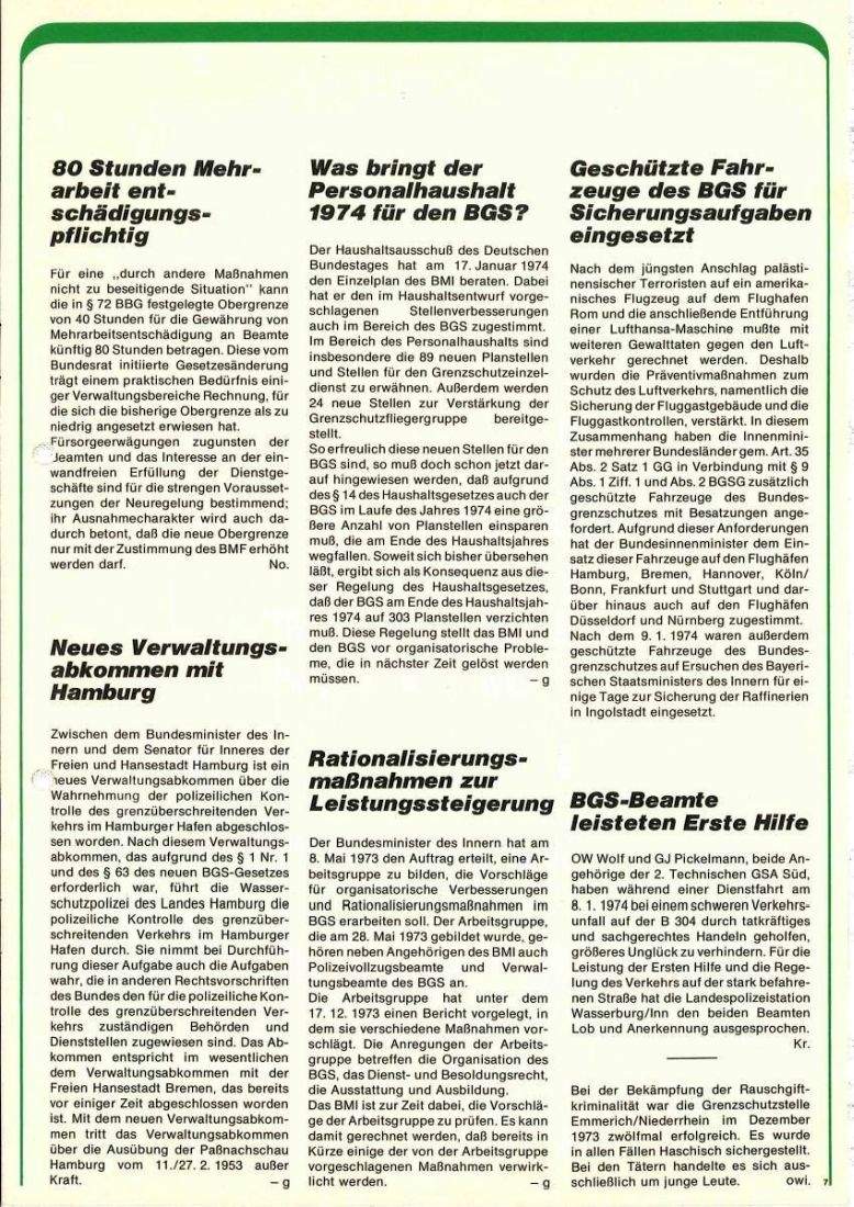 Zeitschrift des BGS 02/1974 – Seite 9