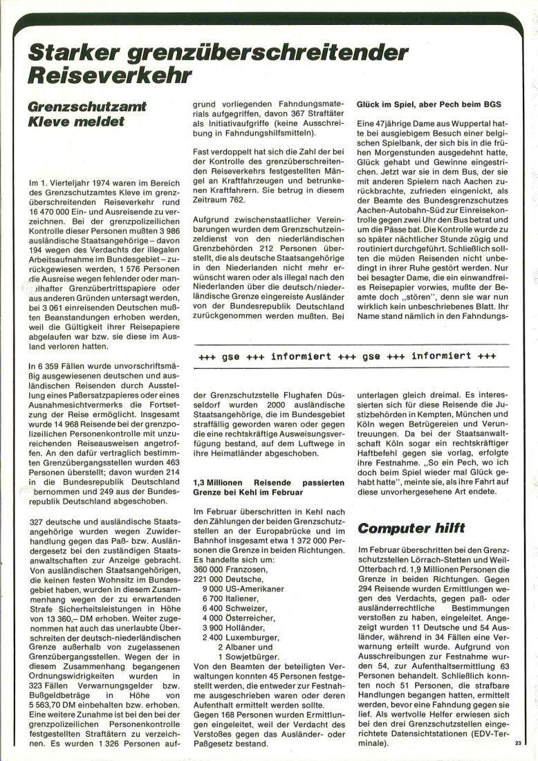 Zeitschrift des BGS 05/1974 – Seite 25