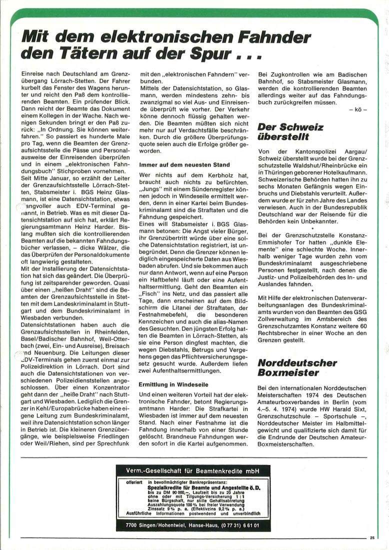 Zeitschrift des BGS 05/1974 – Seite 27