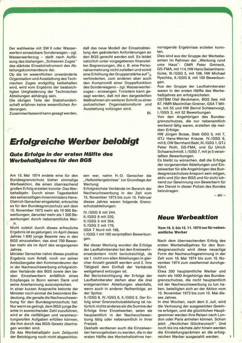 Zeitschrift des BGS 06/1974 – Seite 9