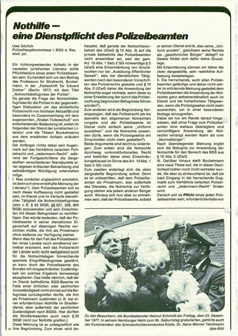 Zeitschrift des BGS 01/1978 – Seite 14